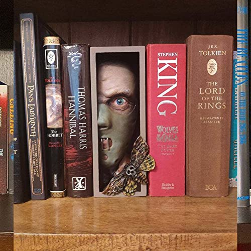 lefeindgdi Peeping On The Bookshelf, sujetalibros personalizados, horror divertido estantería Clapboard decoraciones para coleccionar álbumes de CD revistas libros pesados