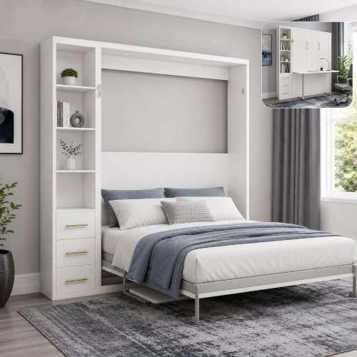 Queen Murphy Bed with Desk and Storage