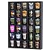 Shot Glass Wall Curio Display case, Wall Shelf for Minifigures - No Door, Black