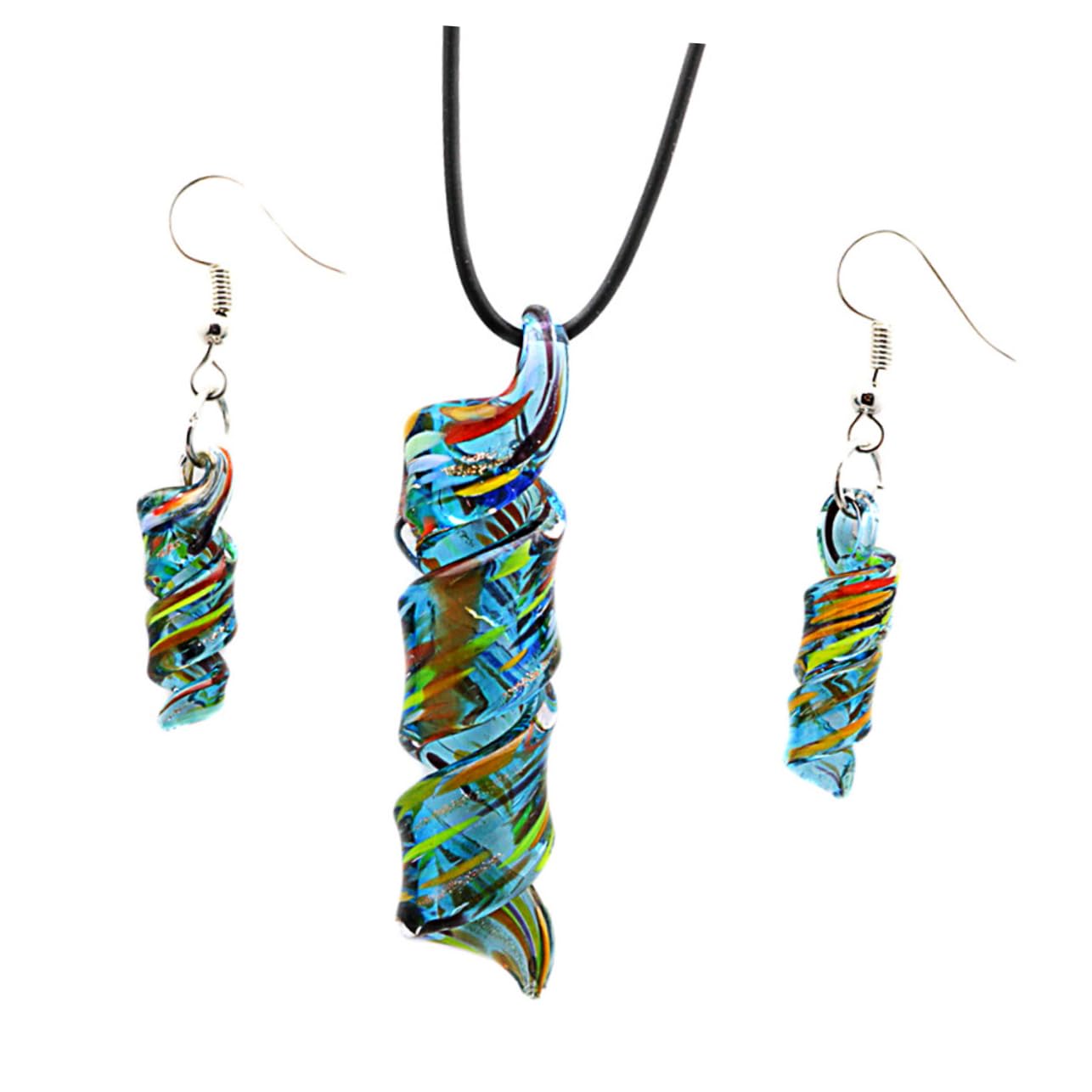 Collar mujer cristal azul pendientes de mujer y joyería de moda 8
