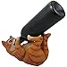Decorative Tabby Kitty Cat Wine Bottle Holder Sculpture for Whimsical Tabletop Wine Racks and Stands or Animal Statues & Kitten Figurines As Birthday Gifts for Cat Lovers by Home-n-Gifts