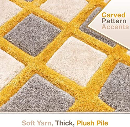 Image of Carpet Mahal Presence Gorgeous Design of Super Soft Shaggy Carpet for Living Room, Bedroom, Hall and Anywhere in Home. [2x5 feet]