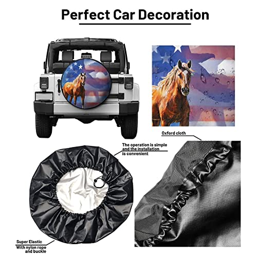 Copriruota di scorta Bandiera americana Blue Horse...