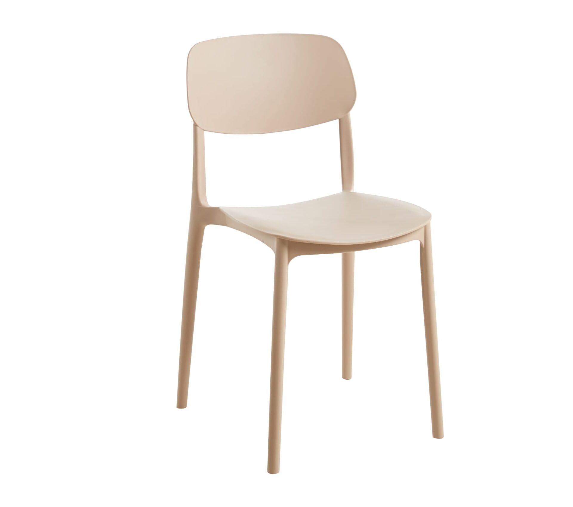 CRIBEL Set da 4 Sedie New Chapeau in Polipropilene Tortora | Sedie Cucina e Sala da Pranzo Moderne | Set 4 Sedie Design Resistente per Interni e Locali