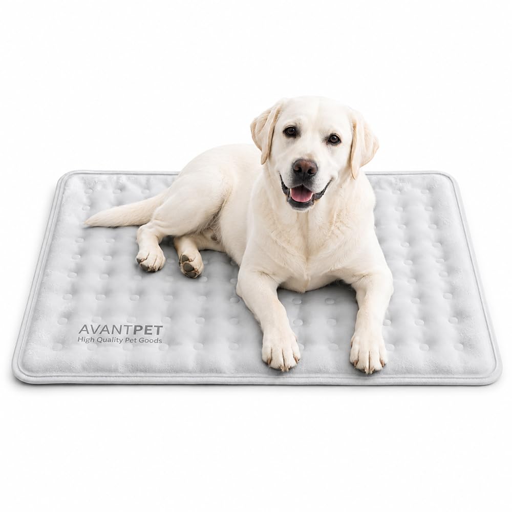 Tapis de refroidissement pour chiens et chats réversible gris L