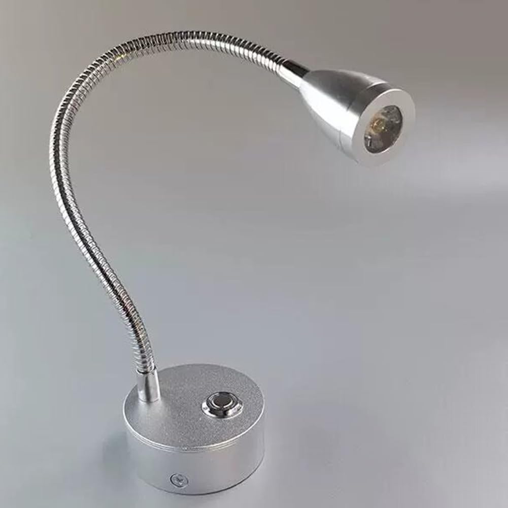 ZBZFGE Elastyczna LED na gęsiej szyi Lampka ścienna do czytania Przełącznik dotykowy Ściemnialna ścienna z portem USB Kinkiet wewnętrzny ścienna na gęsiej szyi 3W Lampka nocna Oświetlenie ścienne