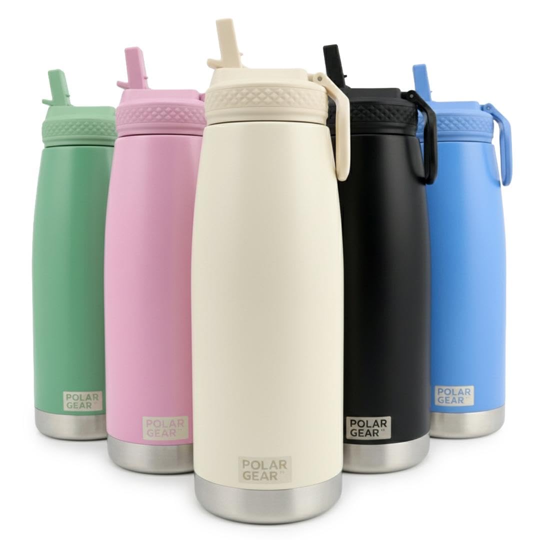 Polar Gear 930ml Insulated Water Bottle - Metal Water Bottle with Straw