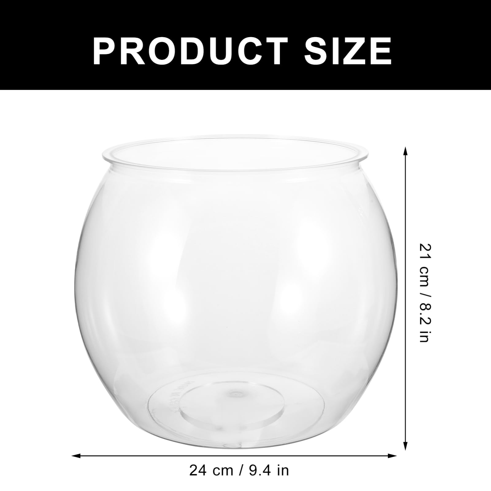 TOYANDONA Transparentes Fischglas aus Kunststoff Dekorativer Aquarienbehälter für Goldfische und Kleine Tiere Tischdeko für Wohnzimmer und Büro Hochwertiges Langlebiges Design für Pflanzen