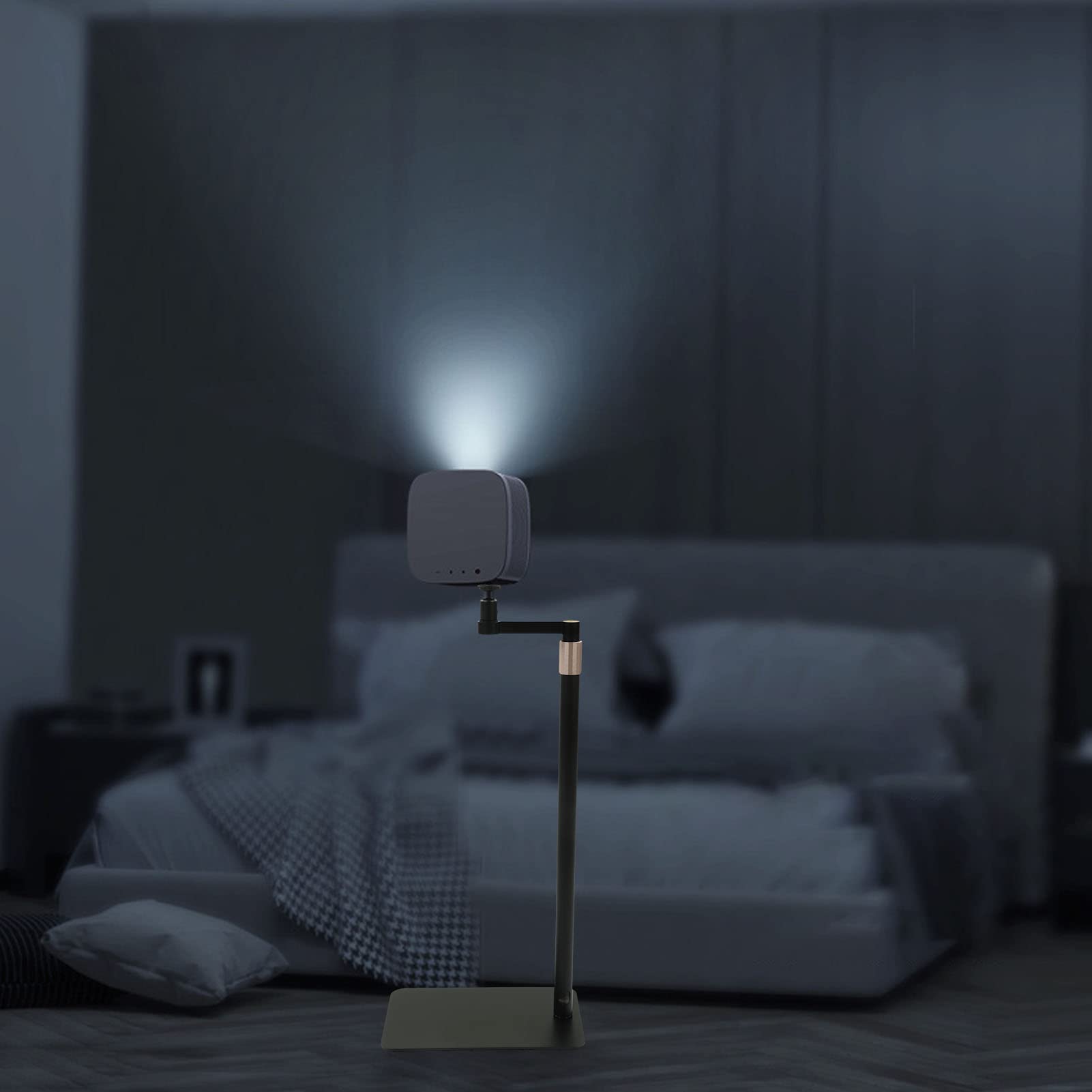 Soporte de Suelo para Proyector, Trípode de Montaje Universal para Proyector, Altura Ajustable, Estante de Soporte de Montaje Oculto contra Pared con Base Resistente para Teléfono