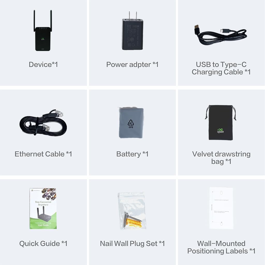 InHand Networks CR202-Lite - Enrutador 4G LTE con batería de 3000 mAh, portátil, con ranura para tarjeta SIM, gestión en la nube, VPN, Cat4, para M2M, IoT, oficina en casa, obra y camping