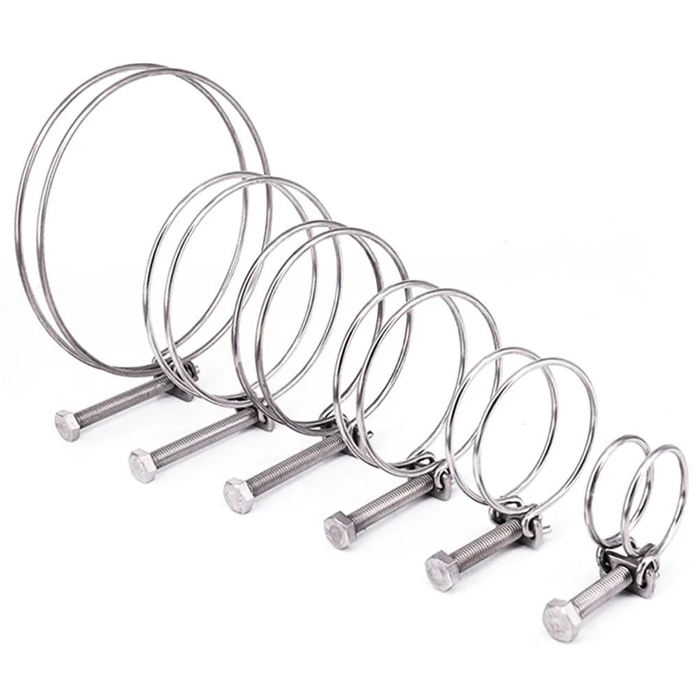 Abrazaderas de acero inoxidable 304 para manguera de PVC, con doble garganta y ajuste de clip fuerte, para ventilación de agua, 150, 160 x 3 (1 unidad)