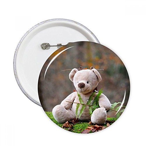 Badge rond sciences forestières ours en peluche 5pcs M décor vêtement