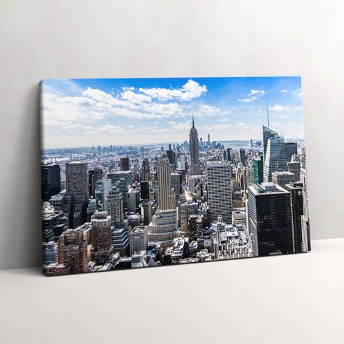 Tableau Empire State Building New York Wallfluent toile 60x40cm pour salon