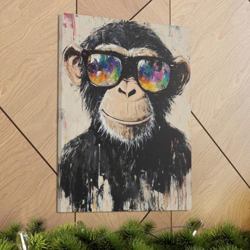 Peinture jungle graffiti singe pour mur vide affiche grand format 80x110