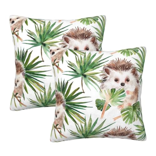Image of Mexpekil Leaf Hedgehog Cushion Covers 45x45 cm