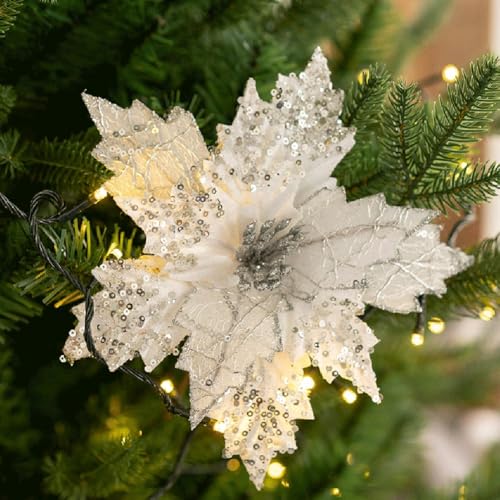 Décorations pour de Noël avec grandes fleurs artificielles de type B durables