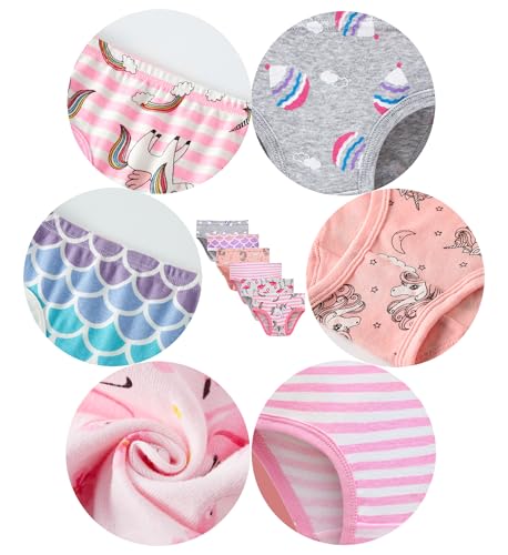 Image of Barara King Little Girls Soft 100% Cotton Underwear Toddler Panties Big Kids Undies
