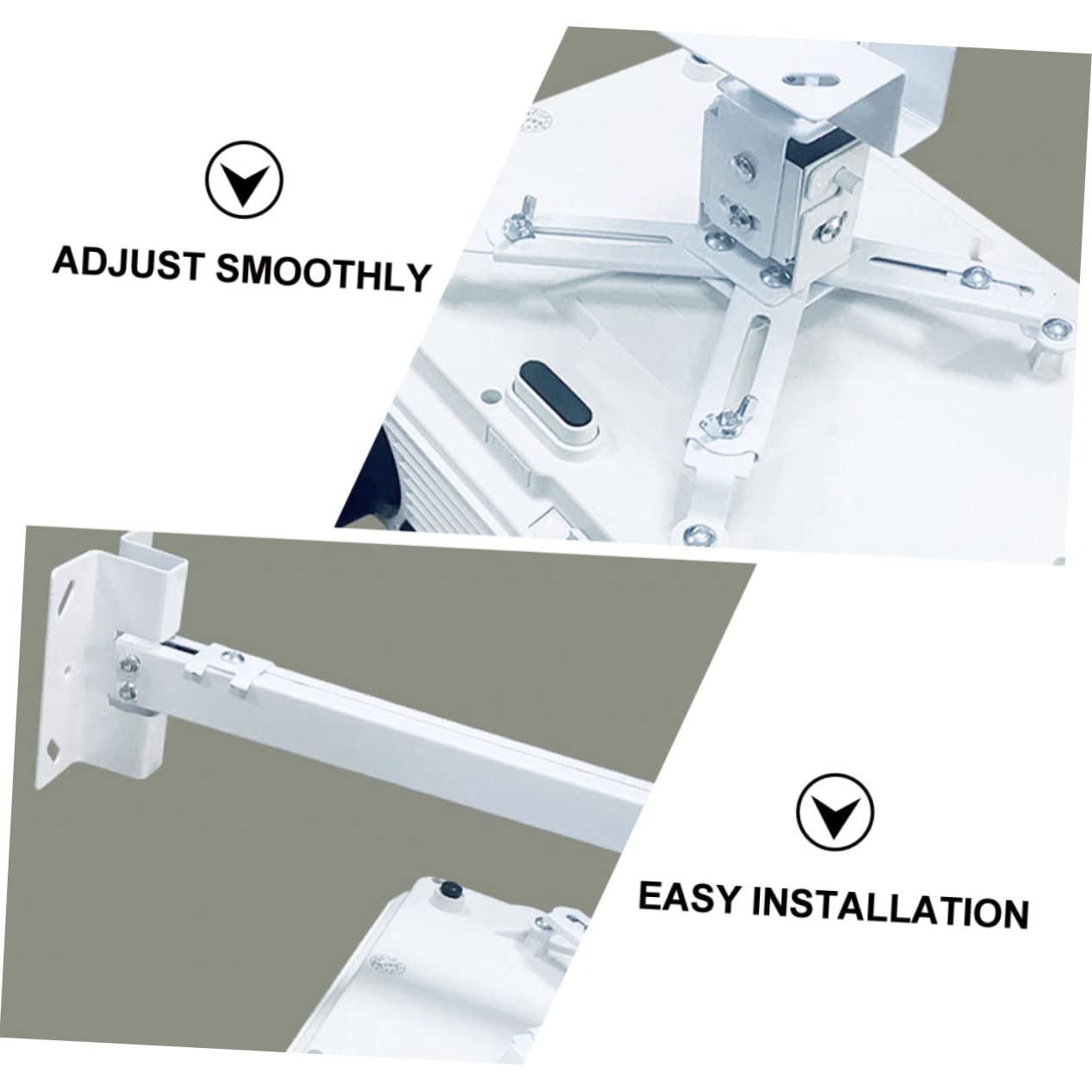 NUOBESTY Supporto da Soffitto per Proiettore Regolabile in Altezza in Acciaio Alta Resistenza Design Orientabile per Home Cinema