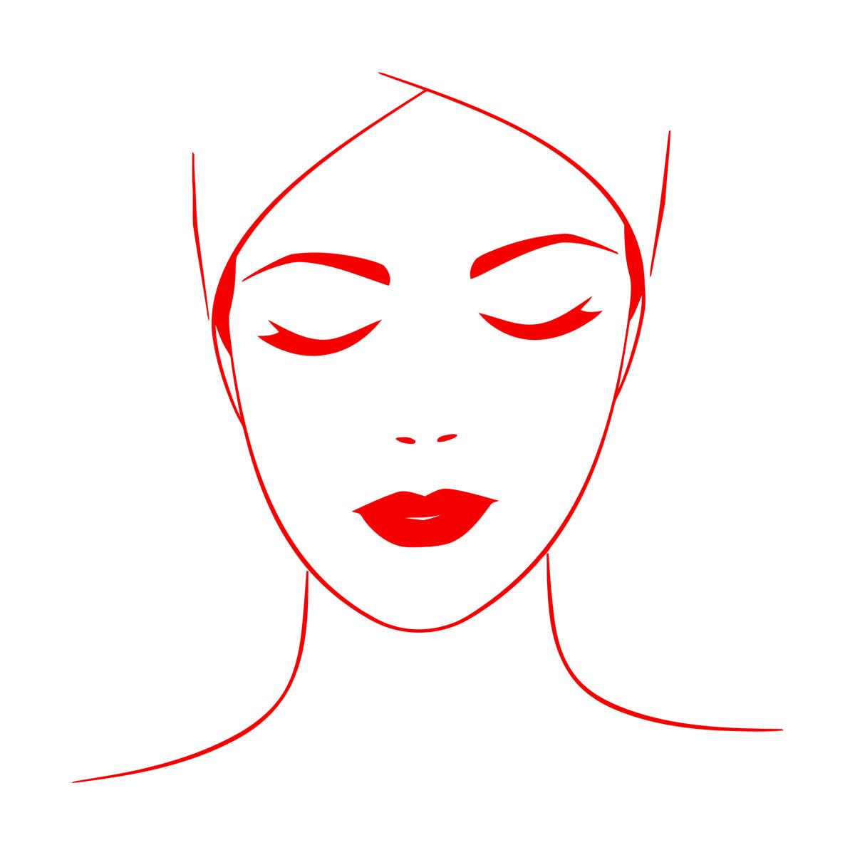 Engraving Stickers Spa Salon Massage Makeup Health 81x101.1cm Multi Color Selection Extra Large red
