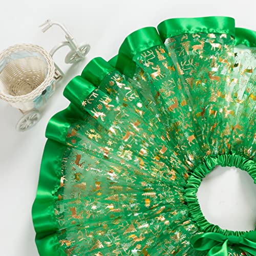 POPETPOP Conjunto Brilho Da Árvore de Natal Veados Natal Tutu Saia Impresso Saia de Tule Em Camadas