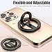 ZBHISHE Magnetic Phone Ring for MagSafe Grip [Dual-Sided Magnetic] [Super Magnet] [Magnet Phone Stand Grip Compatible with Car Mounts] Mag Safe Accessory for iPhone 17/16/15/14/13 Pro Max Plus, Grey