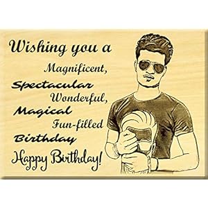 GFTBX Personalized Engraved Wood Photo Plaque – Birthday Gift (5 x 4 inches, Brown)