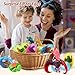 OCATO Easter Eggs Filled with Dinosaur Toys Jumbo Deformation Dinosaur Eggs Easters Egg Fillers Plastic Surprise Egg Easters Basket Stuffers Easter Party Favors for Kids Boys Girls Toddlers 6 Pack