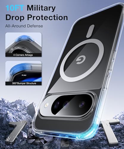 Image of NO.1 Magnetic for Google Pixel 10 Case /Pixel 10 Pro Case with MagSafe[Anti-Yellowing][Slim Fit][Military Grade Drop Tested]Transparent Soft Silicone Bumper for Pixel 10 /10 Pro Phone Case,Clear