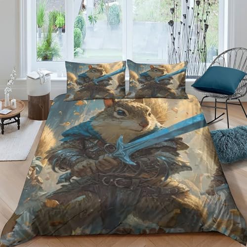 Parure de lit grenouille chevalier super king en microfibre douce