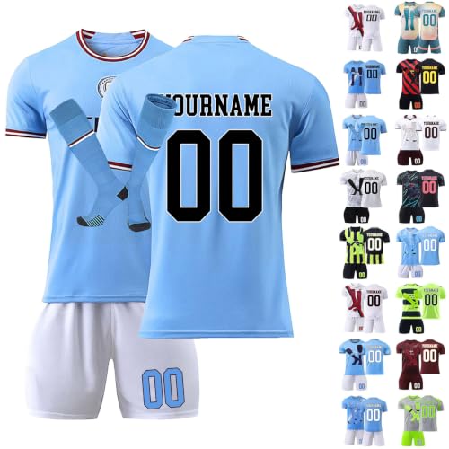 Maillot de Foot Enfant Personnalisé Shirt Shorts Chaussette avec Nom Nombre