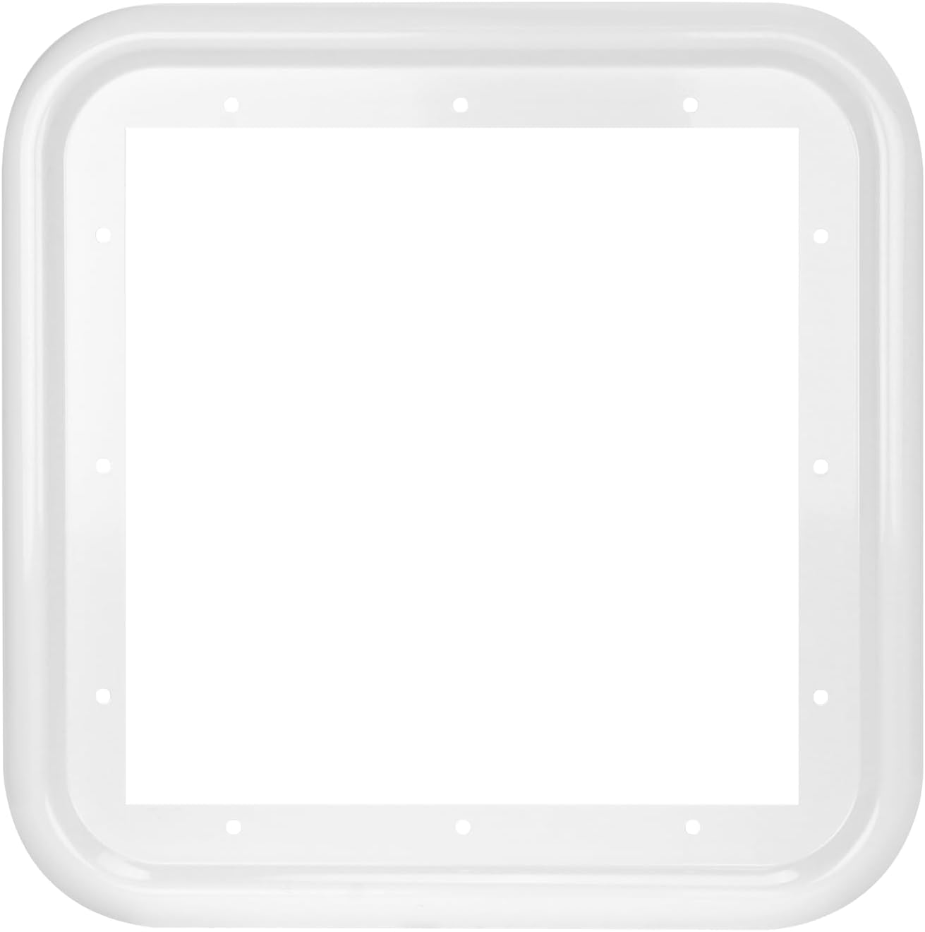 FOGATTI RV Water Heater Door Trim Ring - 15" x 15", White