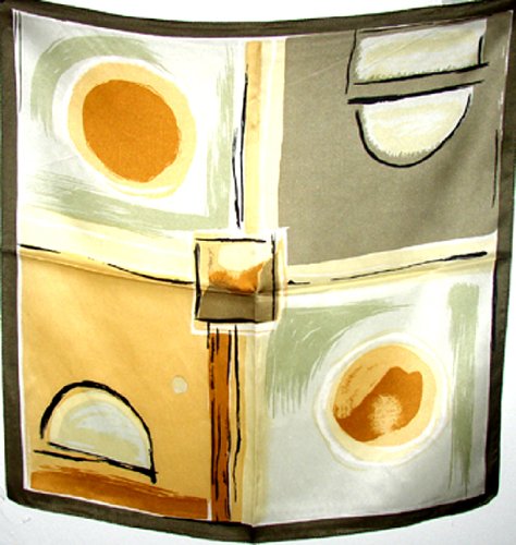 silksalon 100% Luxurious Charmeuse Silk Scarf Bandana Headband Sun and Moon