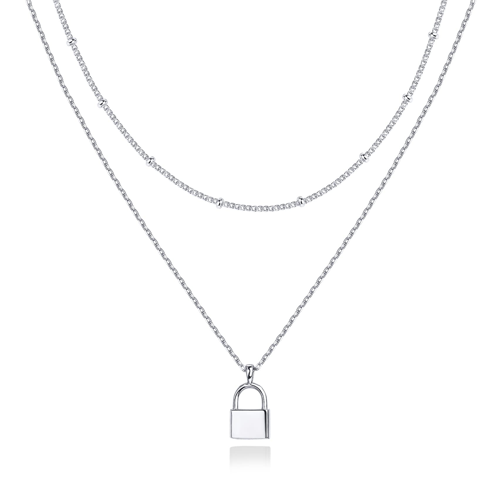 PAVOI14K Gold Plated Layering Necklaces | Stylish Minimalist Design Pendant Necklaces | Butterfly, Heart, Lock, Evil Eye, Coin, Lightning Bolt, Circle, Cross Pendants for Women