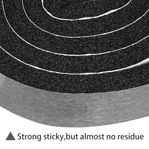 2 Rolls 1/2 Inch W 1/4 T Weather Stripping Air Conditioner Open Cell Foam Seal Tape, Window Insulation High Resilience Seal Strip for Doors Window,Total 32FT