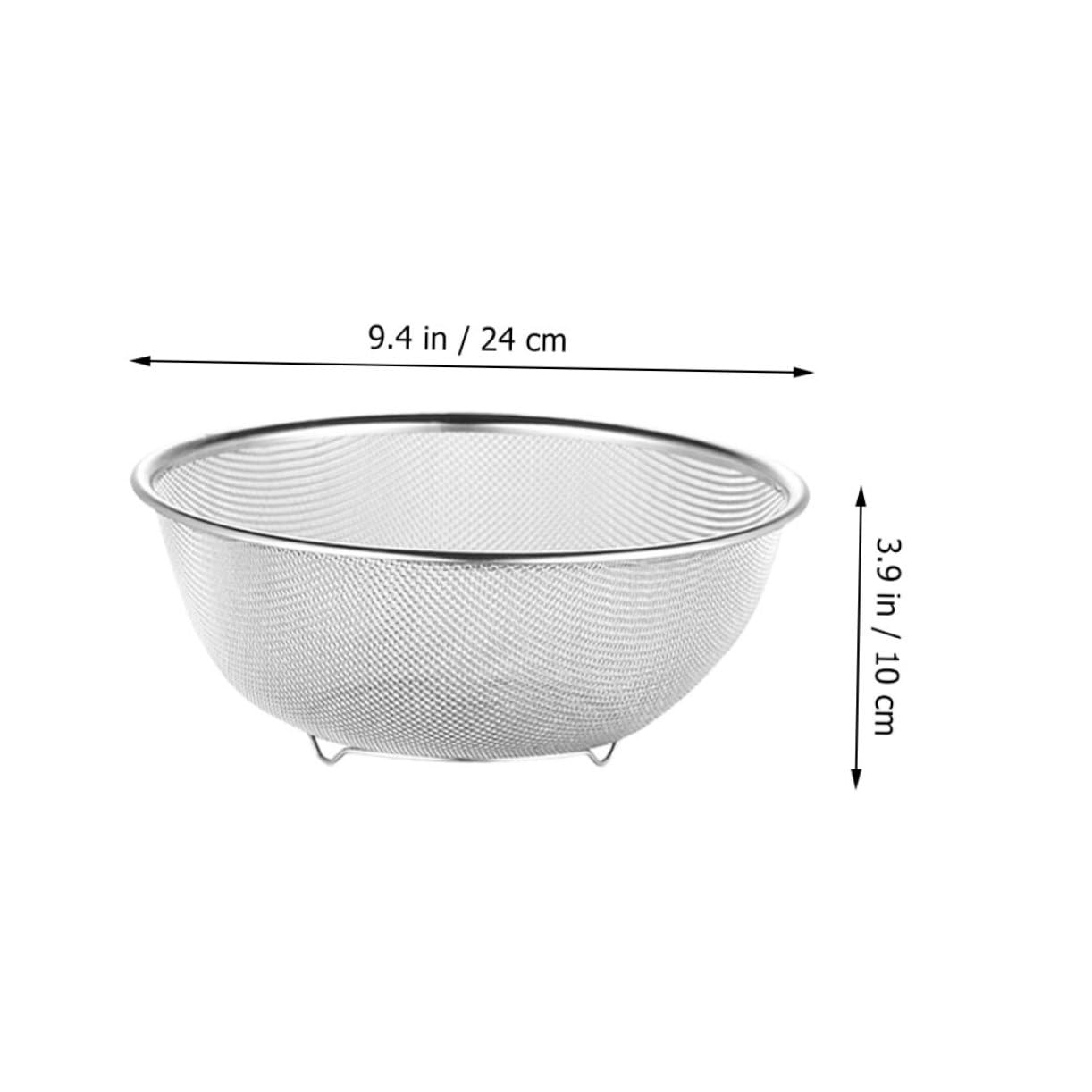 Scolapasta da Lavandino in Acciaio Inossidabile, Rete Inox a Maglia Fine, Set per Frutta, Verdura e Riso, Filtro Acqua