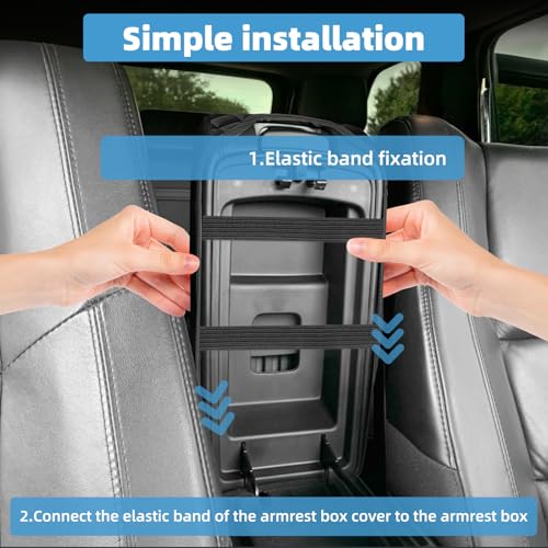 Image of Center Console Armrest Cover for Jeep Grand Cherokee L 2021 2022 2023 2024 2025 2026 Fully Covered Anti-Scratch Protector Interior Accessories