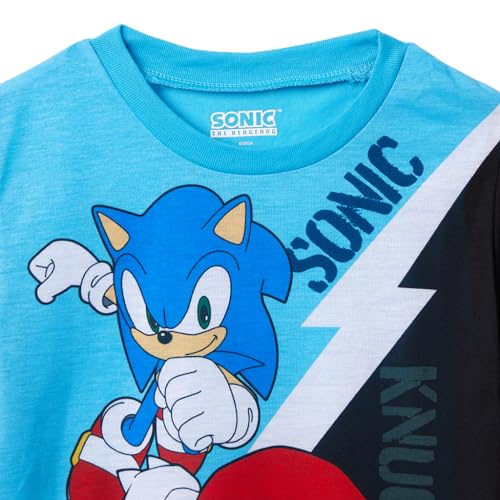 Sonic The Hedgehog Boys' Shorts and Sleep Shirt Kids Sleepwear 2 Piece Pajama Set3