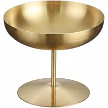 Barware Drinking Vessel Stemmed Dessert Cup Stainless Steel Shatterproof Martini Cocktail Metal Glass Rust Resistant Drinkware Suitable for Party Bar Home, Gold, 250ML U-shape