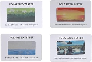4 PCS Polarized Glasses Test Card,Polarization Sunglasses Tester, Polarized Glasses Check Paper Accessories