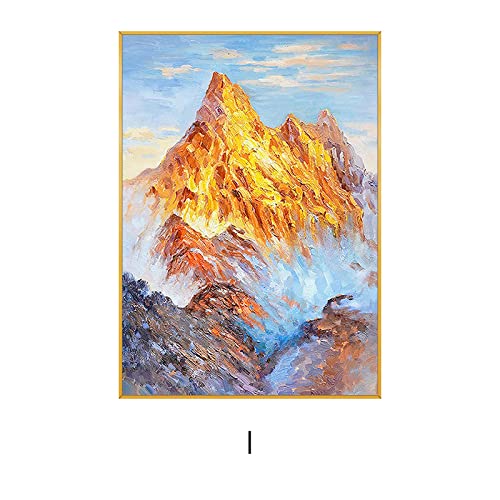 Peinture à l'huile abstraite pour habiller un grand mur vide de salon moderne
