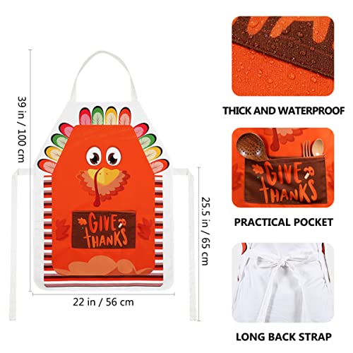Pretyzoom Turkey Apron Thanksgiving Day Kitchen Cooking Apron One Size Fits All And Waterproof Thanksgiving Day Cooking Supplies #TOP2