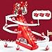 Santa Climbing Toy, Santa Electric Slide Climbing Toys for Automatic Stairs,Playful Santa Race Game，Climbing Santa Race Game,Santa Electric Slide Climbing Toys for Automatic Stairs (Rechargeable-3pcs)