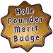 Hole Pounder Merit Badge PVC Cornhole Patch/Badge with Hook Backing and Extra Loop Material Included for Bag/Backpacks/Clothing/Hats