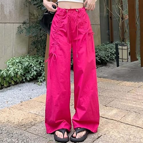 Women's Casual Cargo Pants High Waist Lightweight Joggers with Drawstring Waist and Pockets for Everyday Wear3
