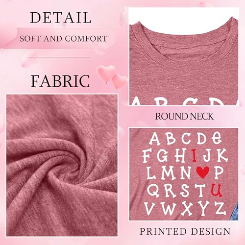 Image of Ithalt Kids Valentine Shirt Girls Valentines Shirts Cute Heart Graphic Long Sleeve Tee Tops 4-14y