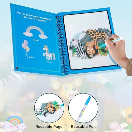 Image of Party Propz Watercolor Book with Watercolor Brush Pen - 12 Set of 24 Pcs, Party Favors, Birthday Return Gift for Kids, Return gifts for birthday, return gift for kids age 6-10