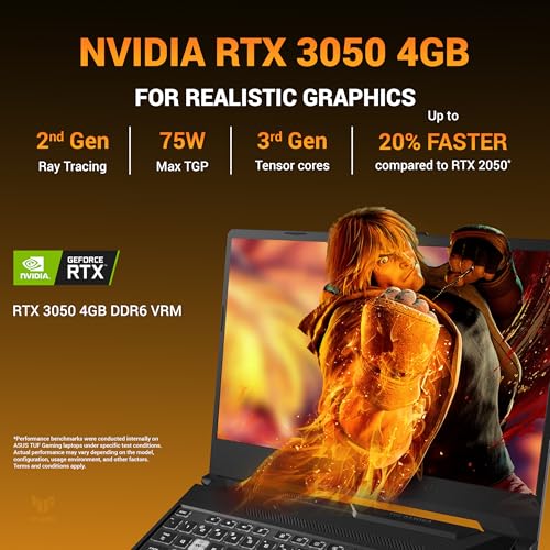 Image of ASUS TUF A15 (2025) AMD Ryzen 7 7445HS,Gaming Laptop,RTX 3050-4GB,75W TGP,16GB RAM (Upgradeable Upto 64GB) 1TB SSD,FHD,15.6 inch,144Hz,48Whrs,M365 Basic (1Year)*,Office 2024,Black,2.3 Kg,FA506NCG-HN251WS