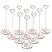 Jofefe 10pcs 8.6 Inch Tall Place Card Holder Table Number Holder Table Card Holder Table Number Stands with Heart Shape Photo Picture Memo Clips for Wedding Favors, Rose Gold