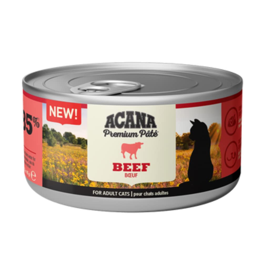 6 Latas Ternera Gatos 85 grs ACANA 100% Natural Sin Cereales | ANIMALUJOS