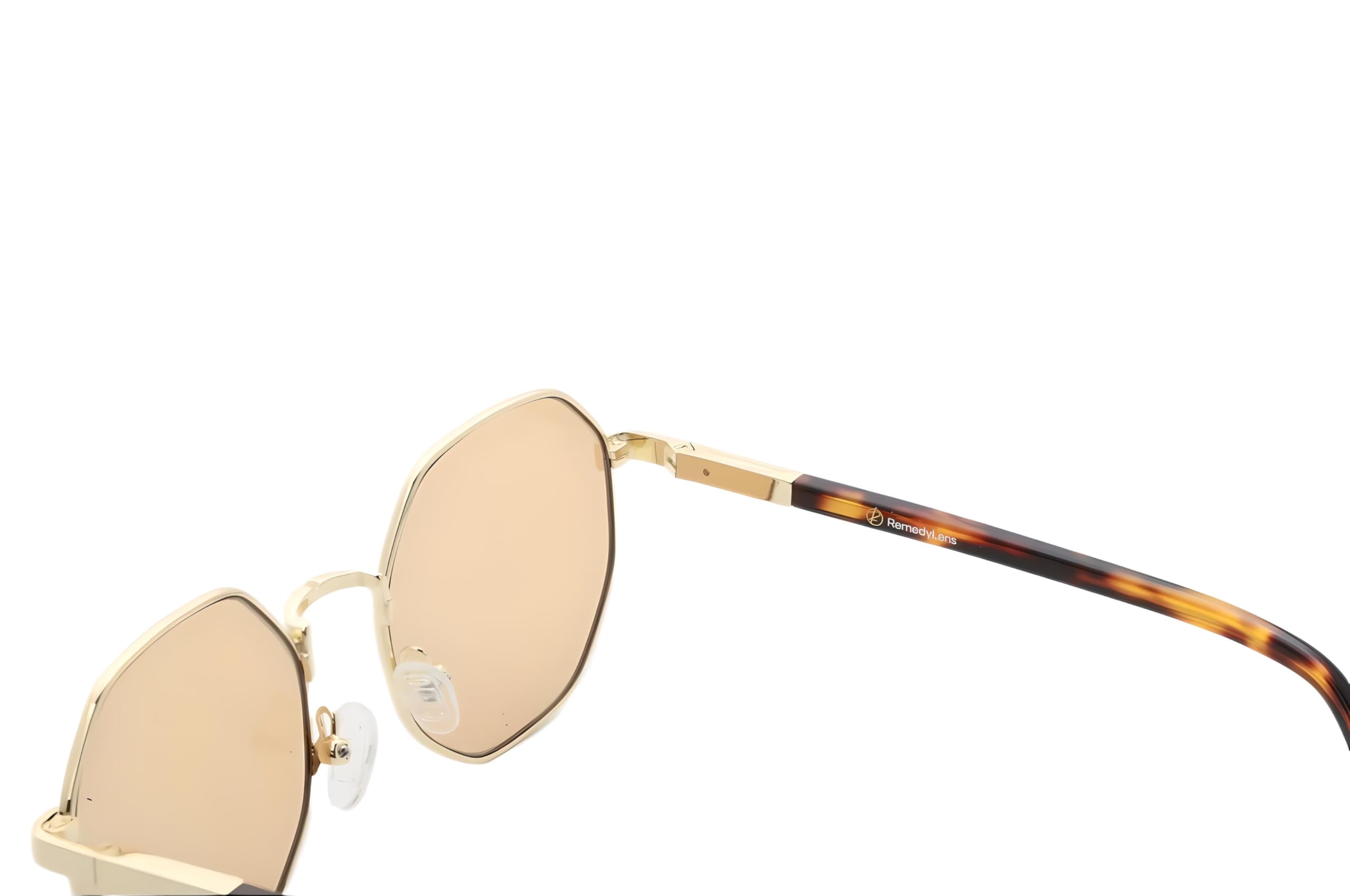 Wyatt FL-41 - Gafas de lujo de metal dorado y acetato para migraña y sensibilidad a la luz